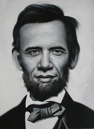 Obama and Lincoln morphed